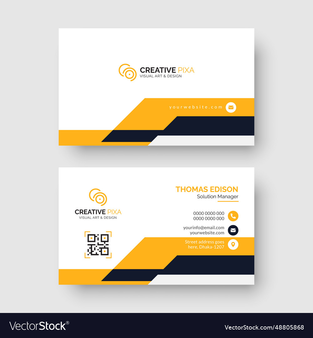 Creative business card print template visiting Vector Image