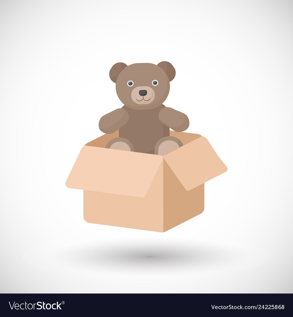 Donation box flat icon Royalty Free Vector Image