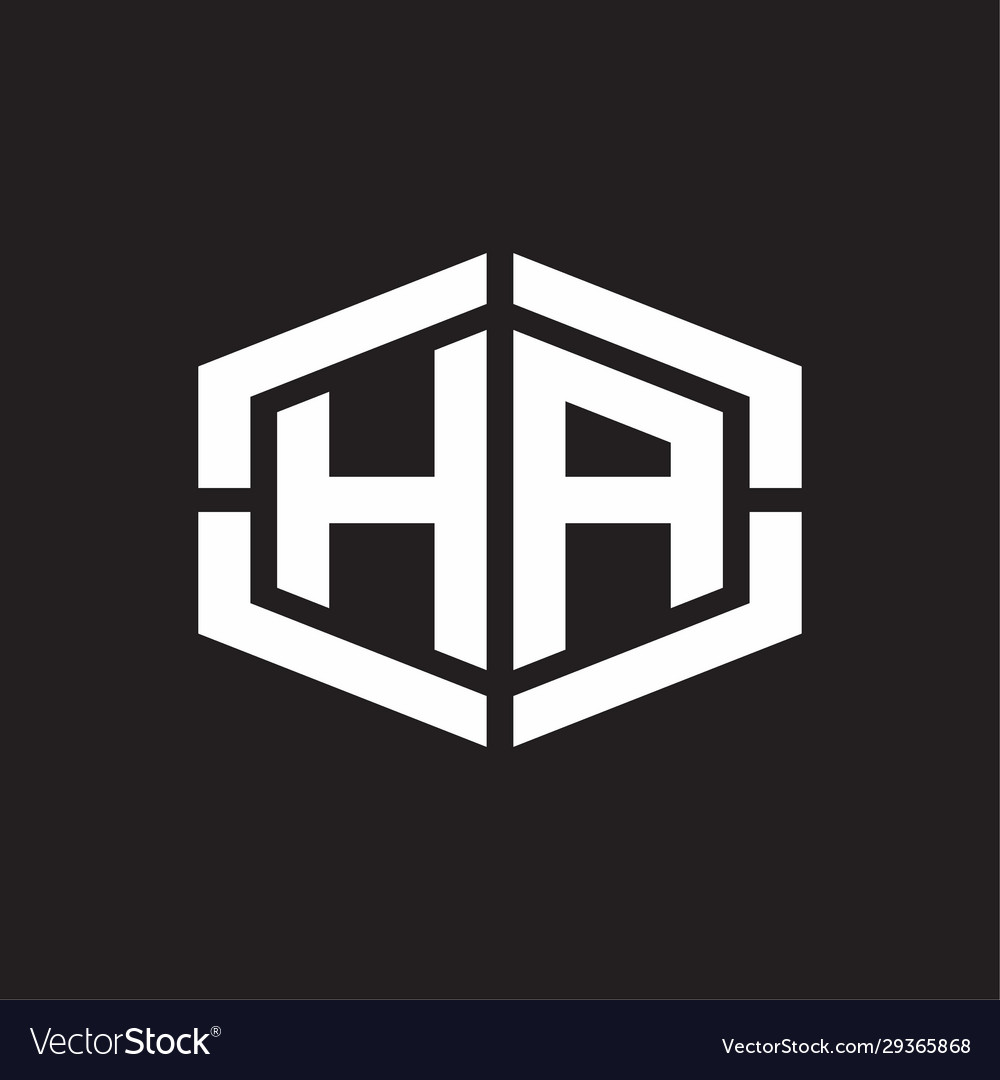 HA Monogram Logo - Hexagon Form