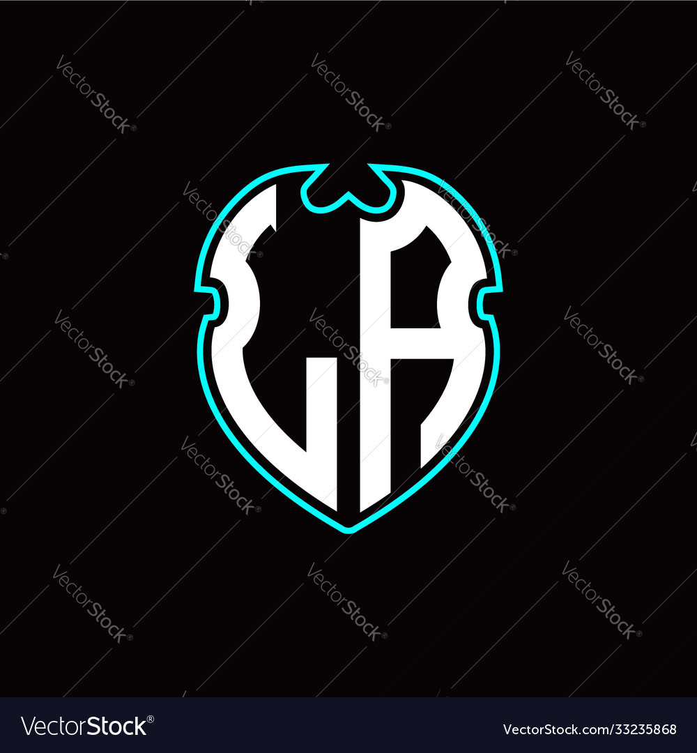 L a initial logo design with shield shape