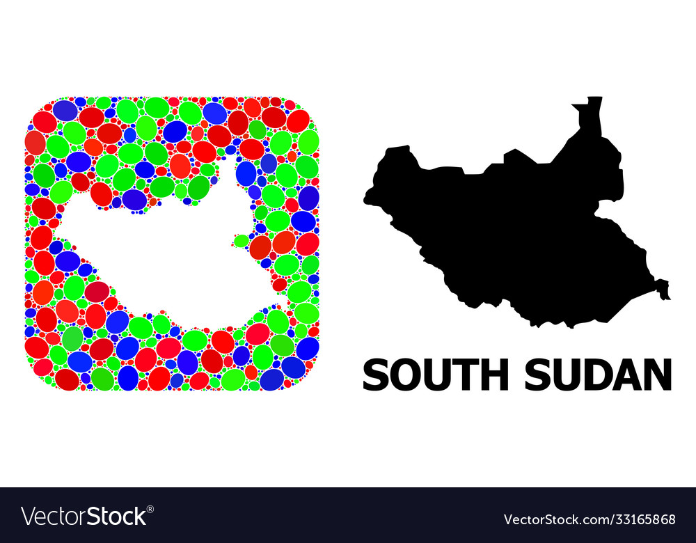 Mosaic hole and solid map south sudan