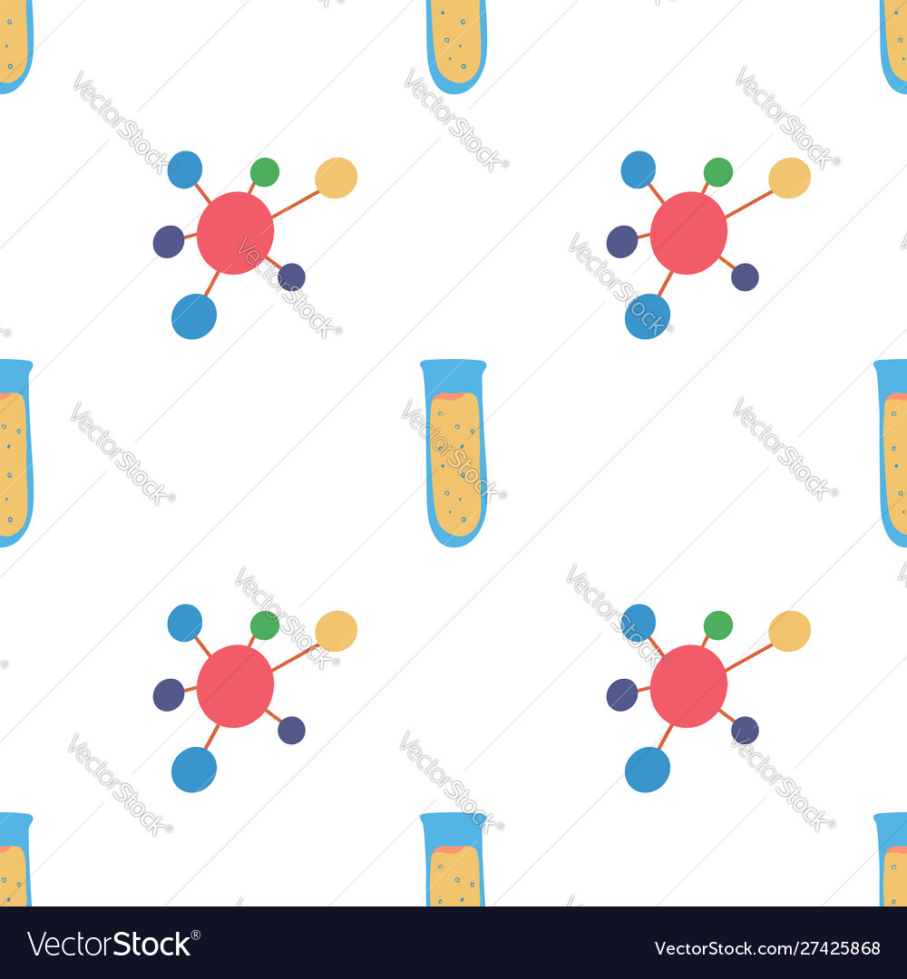 Seamless pattern molecule and flask