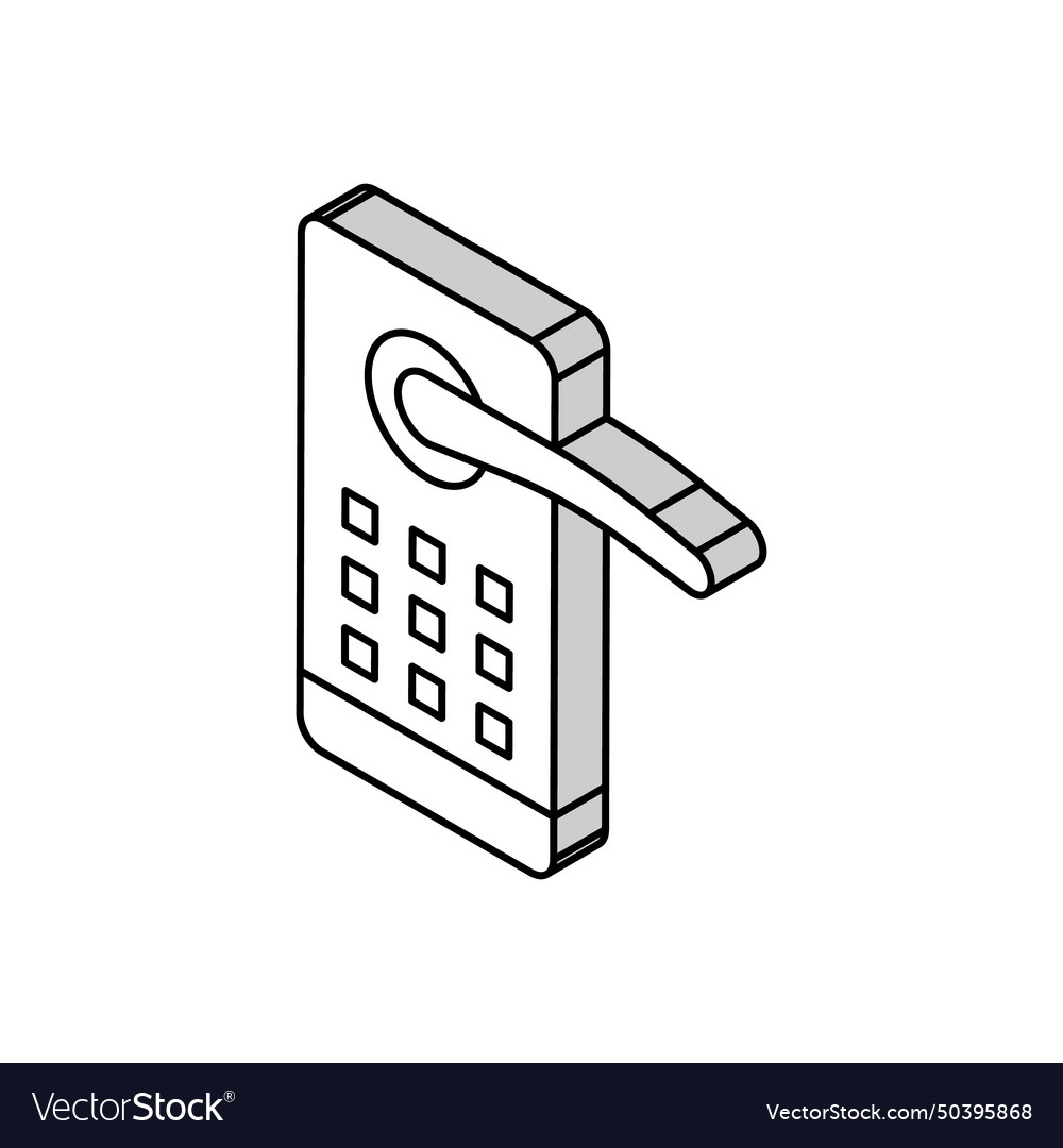 Security computer application isometric icon