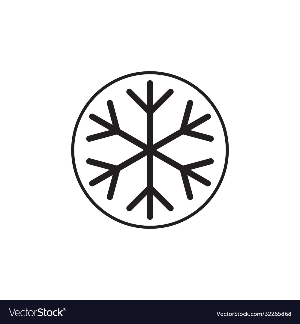 Snowflake icon circle