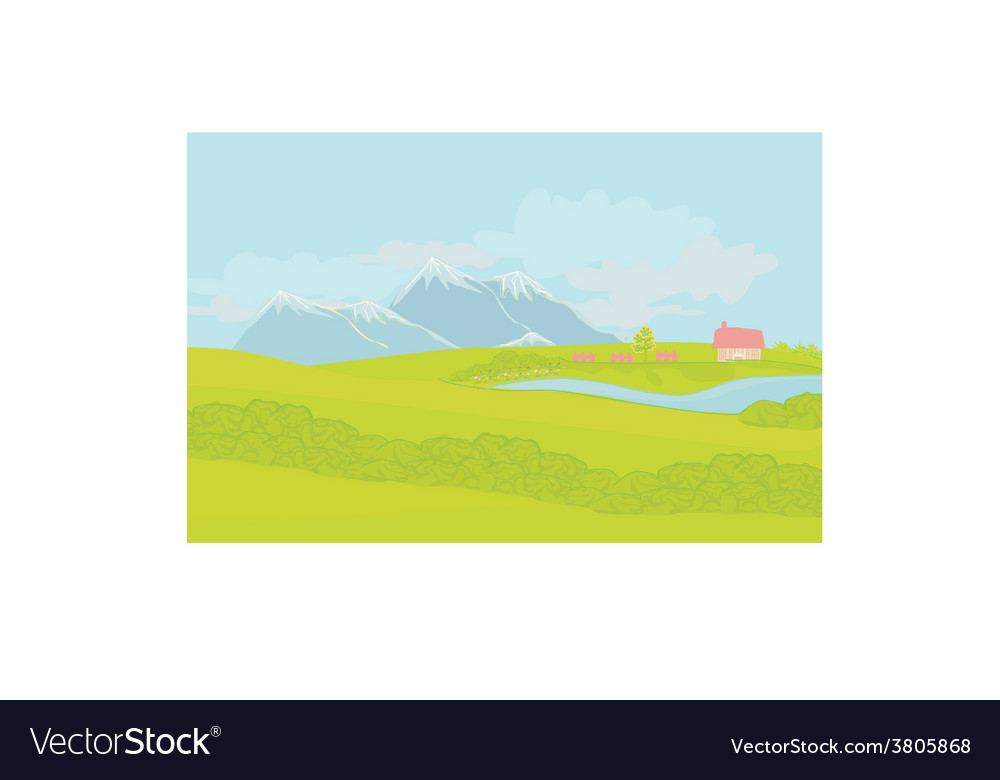 Spring rural landscape