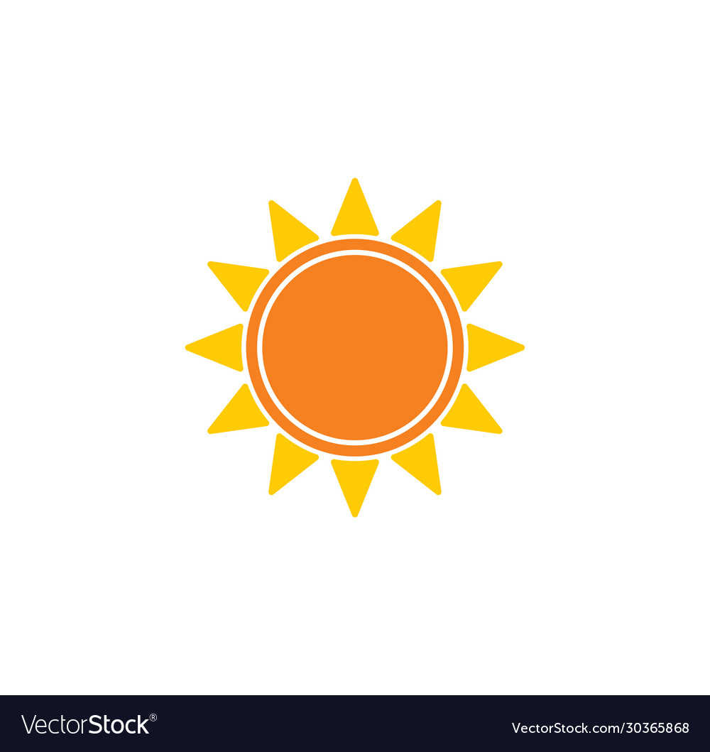 Sun related icon on background for graphic and web vector image Sun related icon on background for graphic and web
