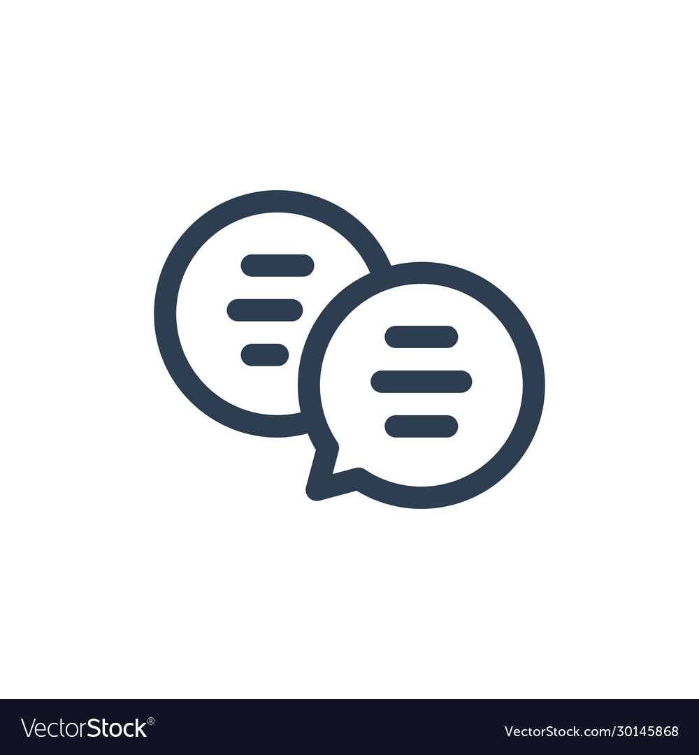 Text message icon speech bubble symbol line art