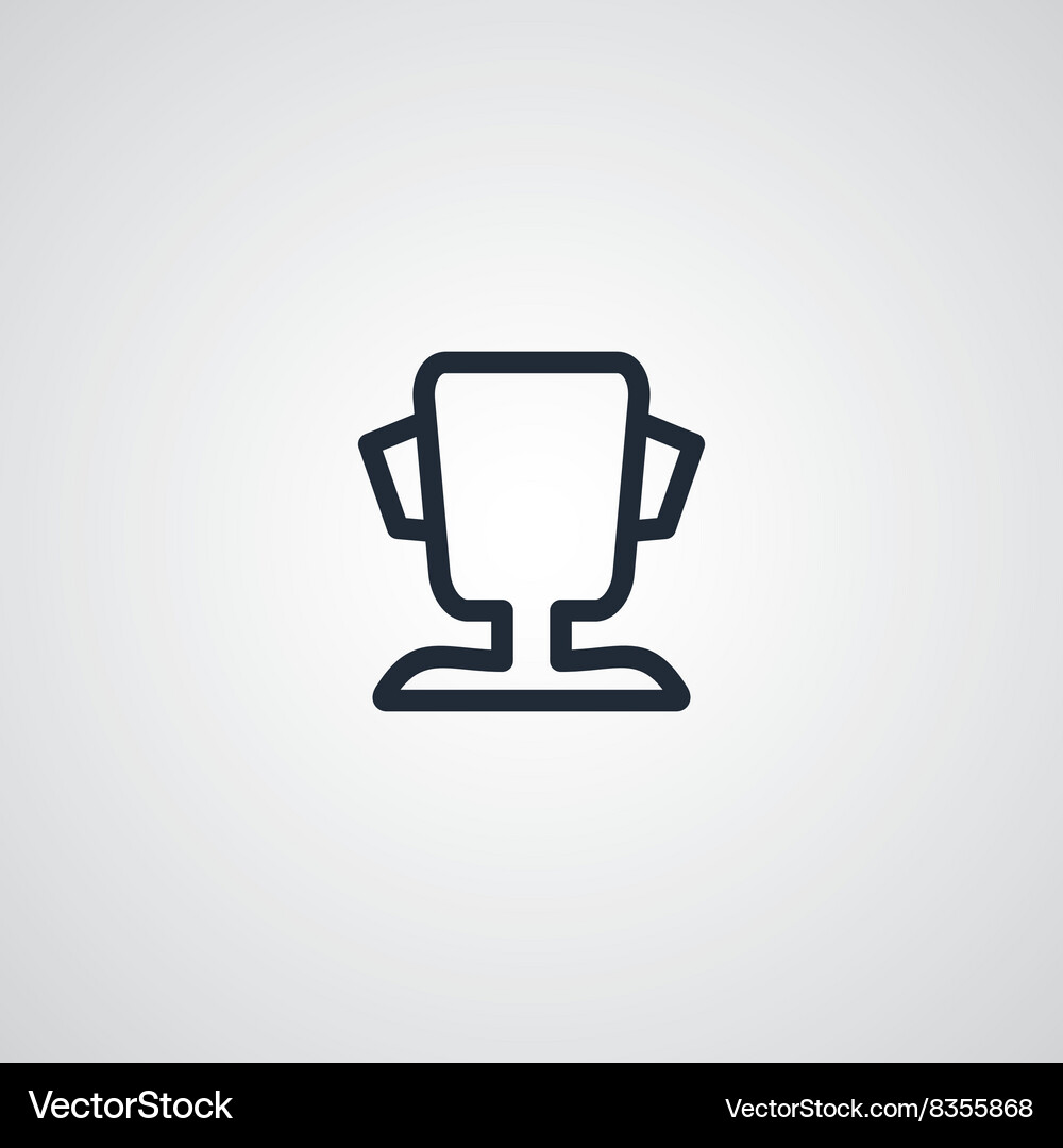 Trophy flat icon Royalty Free Vector Image - VectorStock