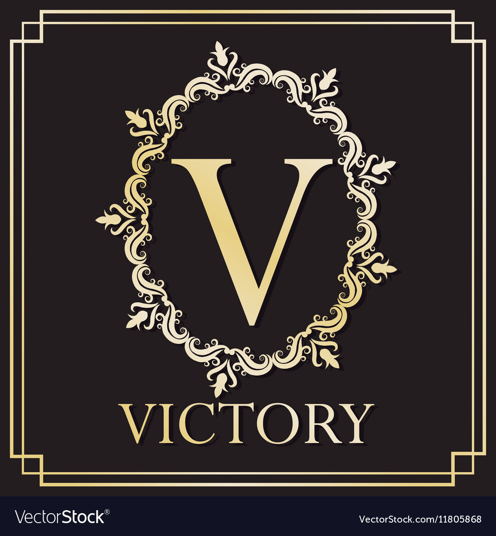 Victory with ornament design