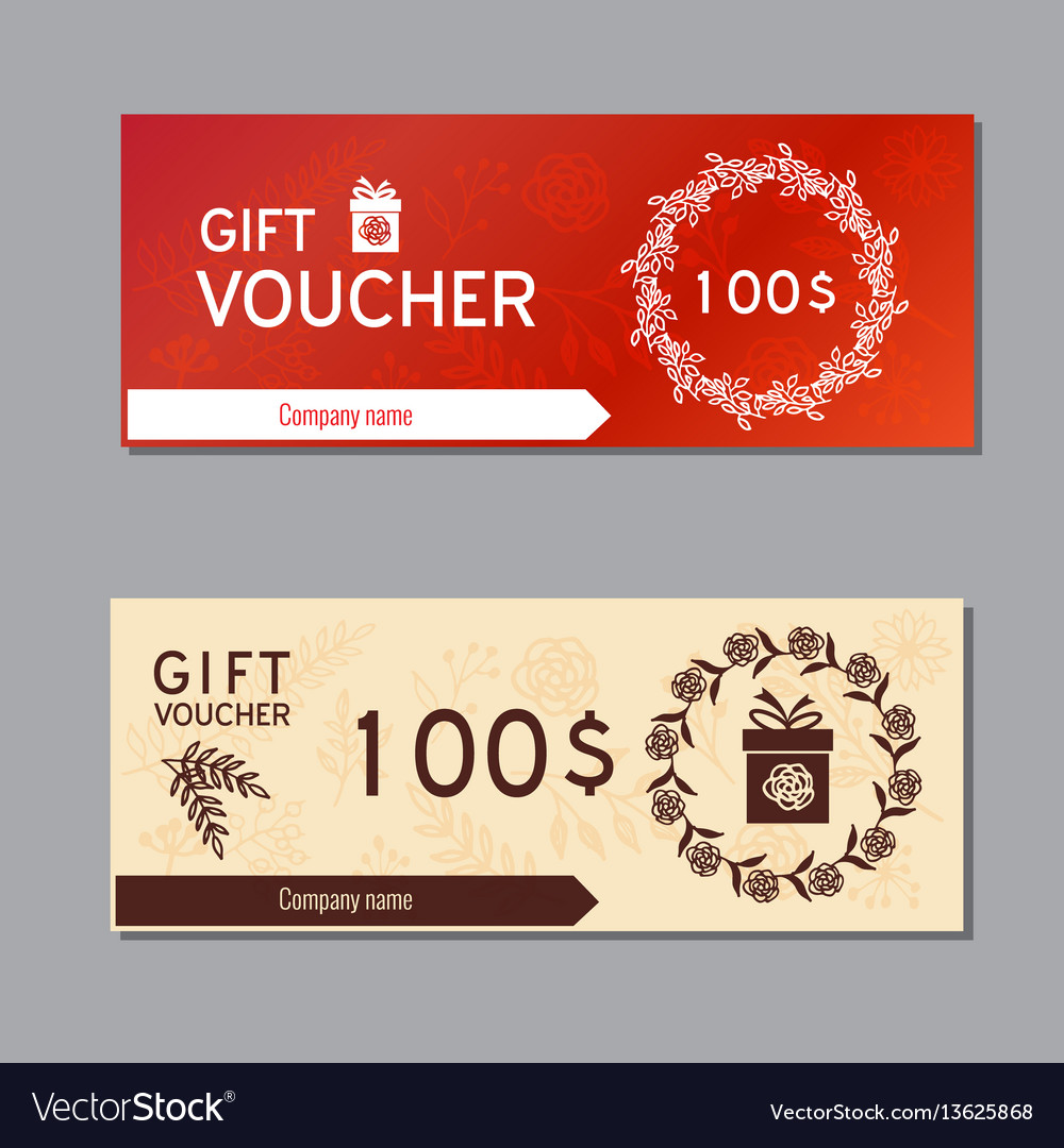 Voucher coupon template Royalty Free Vector Image