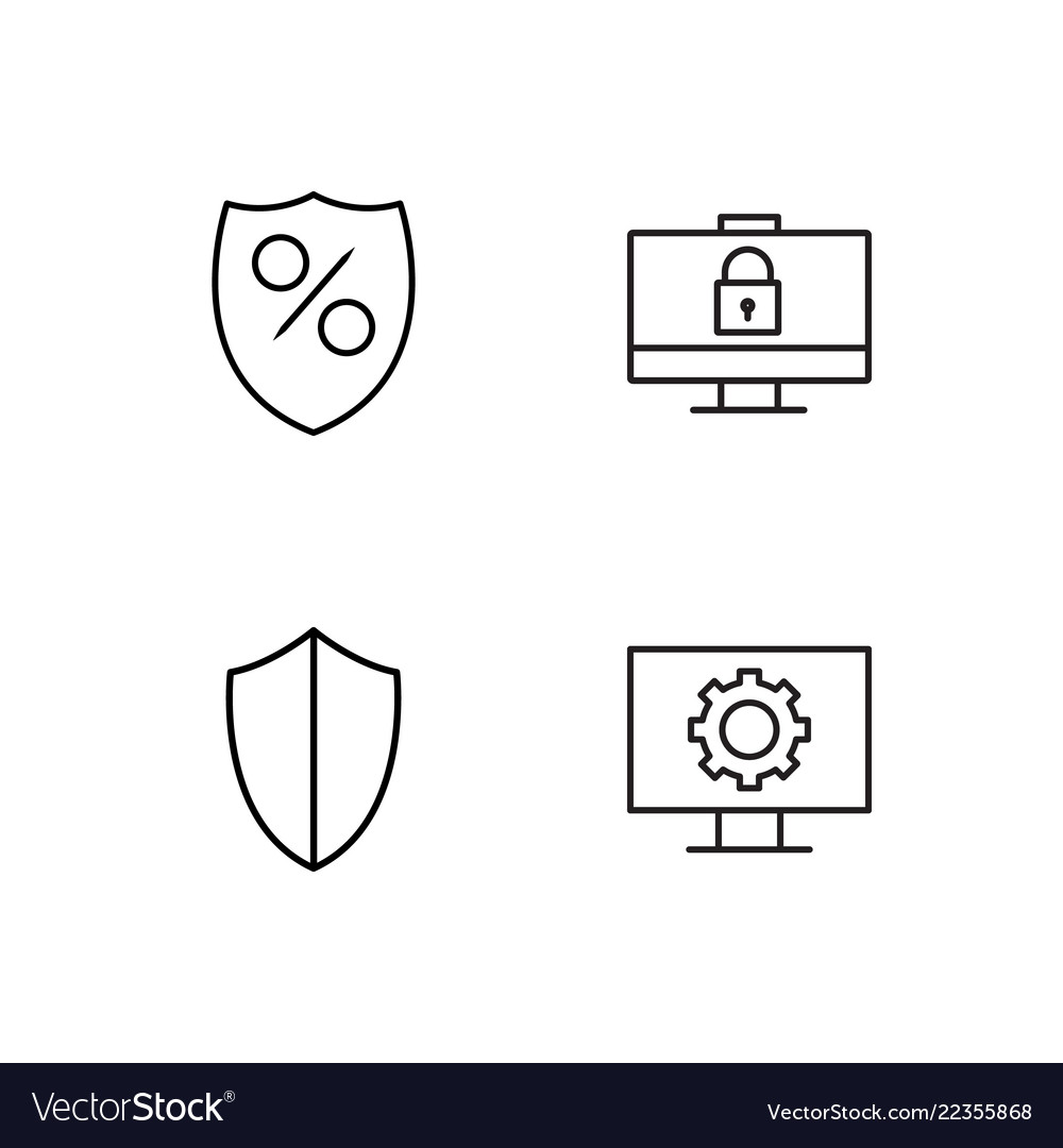 Web simple outlined icons set