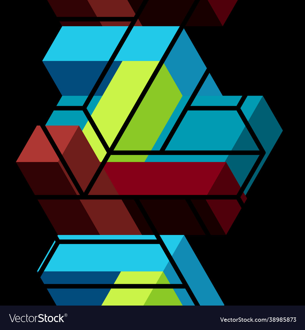Abstract background 3d cubes cubic elements