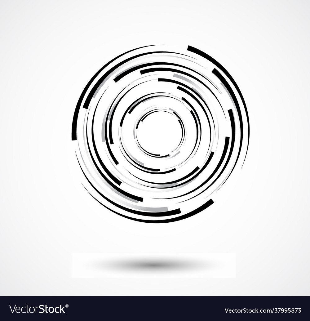 Abstract lines in circle form design element vector image Abstract lines in circle form design element