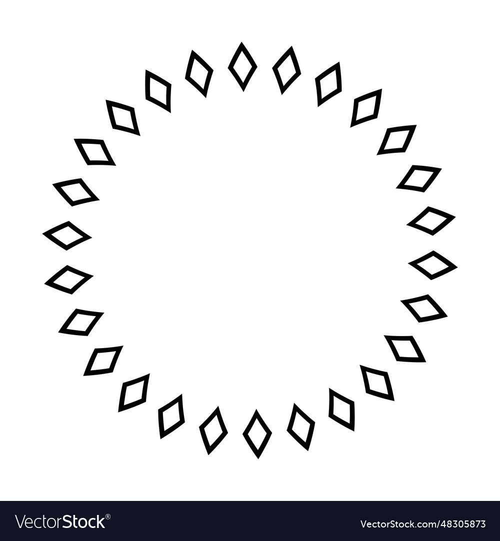 Circle frame border round design shape icon Vector Image Circle frame border round design shape icon