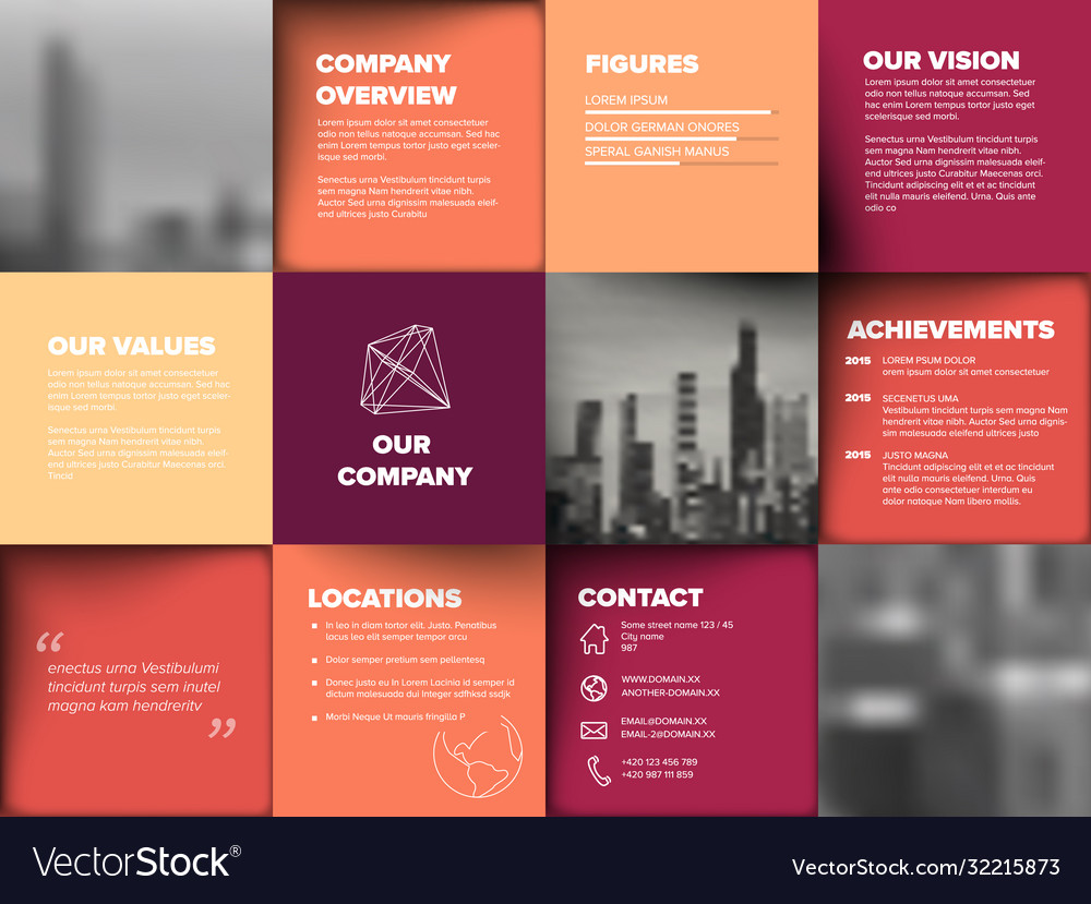 Company profile template Royalty Free Vector Image