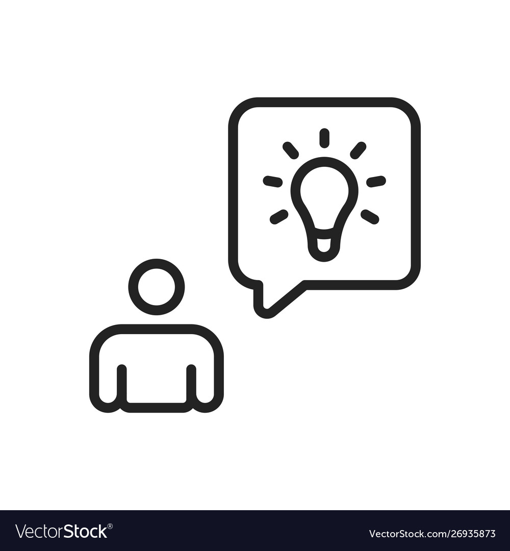 Creativity and idea web icons in line style
