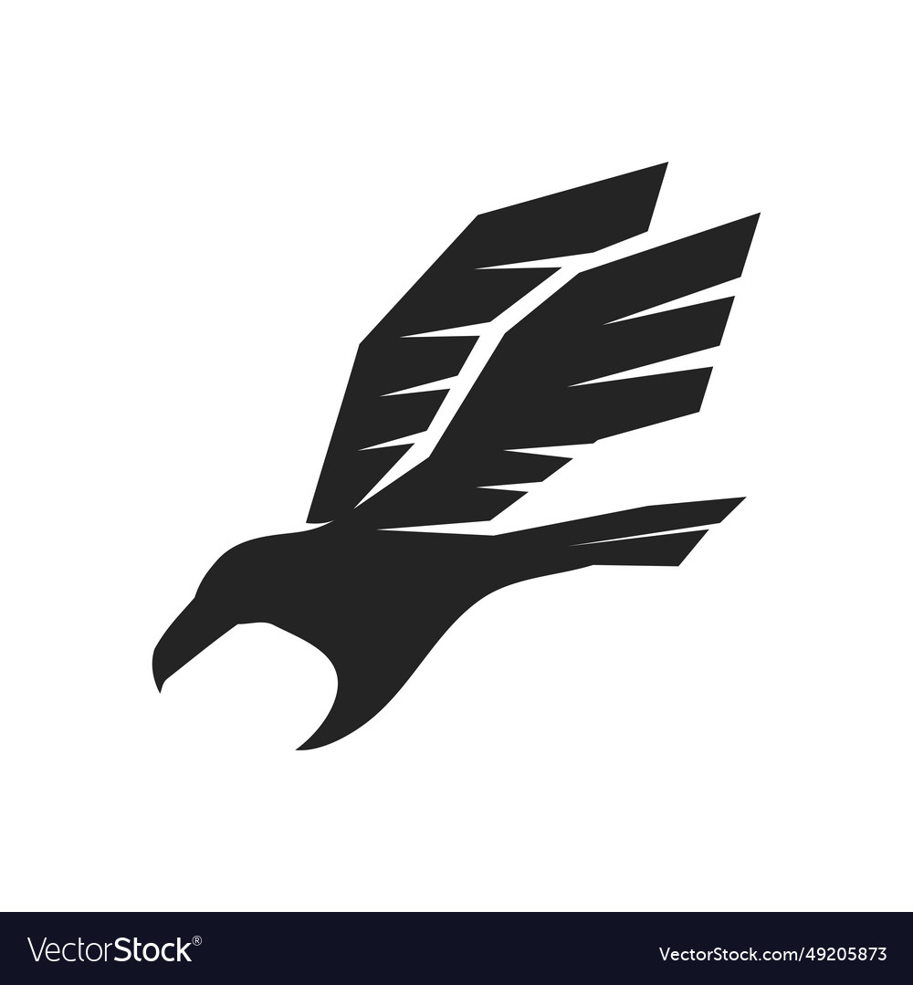 Crow logo template isolated brand identity icon Vector Image