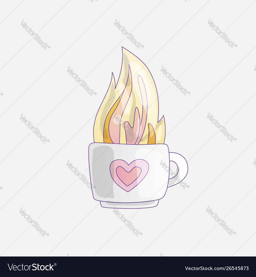 Cup with hot tea mug