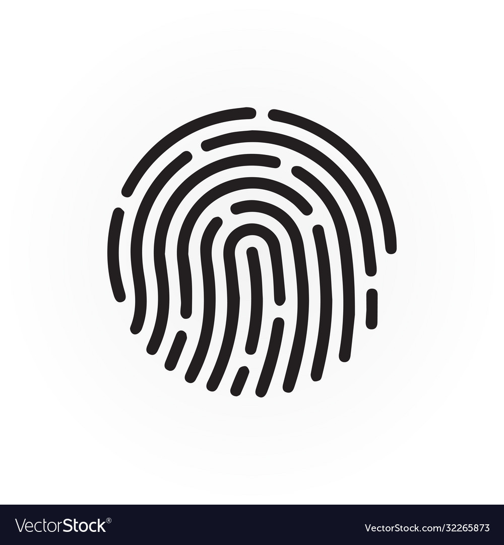 Fingerprint icon Royalty Free Vector Image - VectorStock