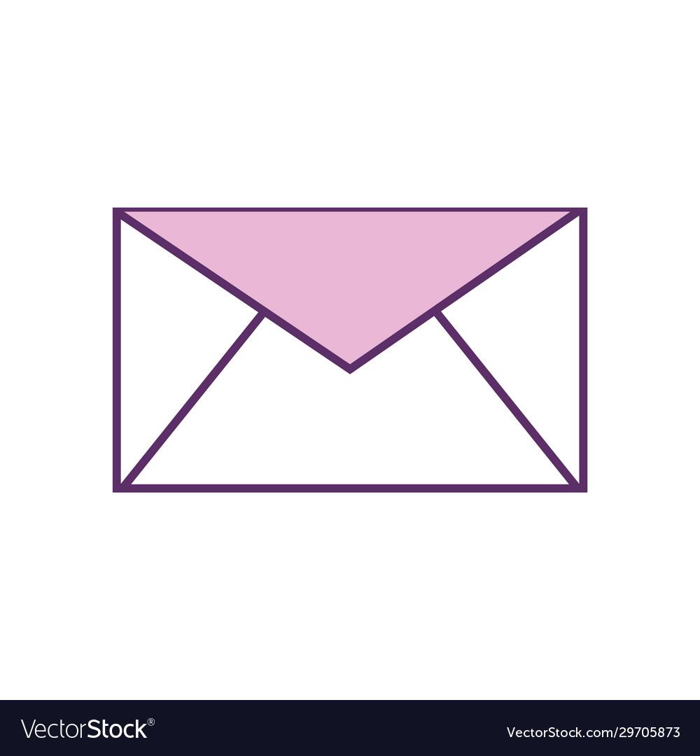 Isolated envelope message line fill style icon Vector Image Isolated envelope message line fill style icon