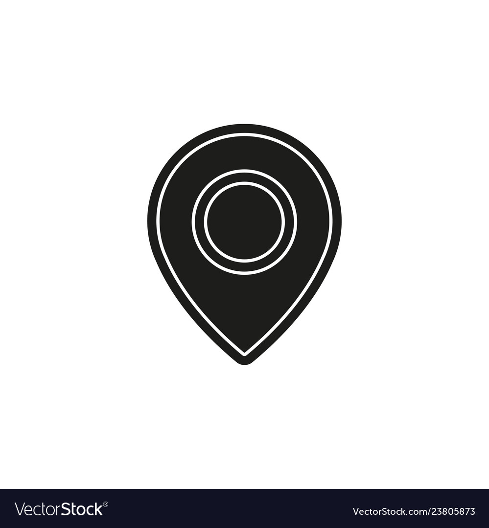 Map pointer pin icon - arrow compass
