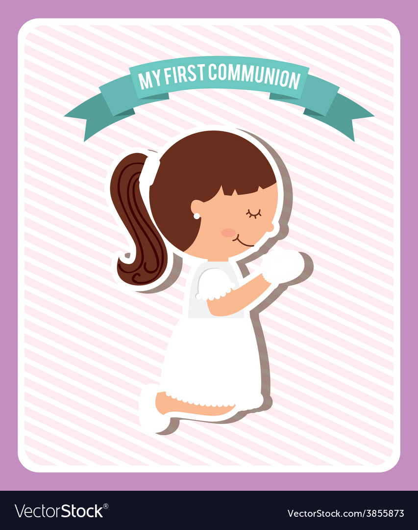 My first communion Royalty Free Vector Image - VectorStock