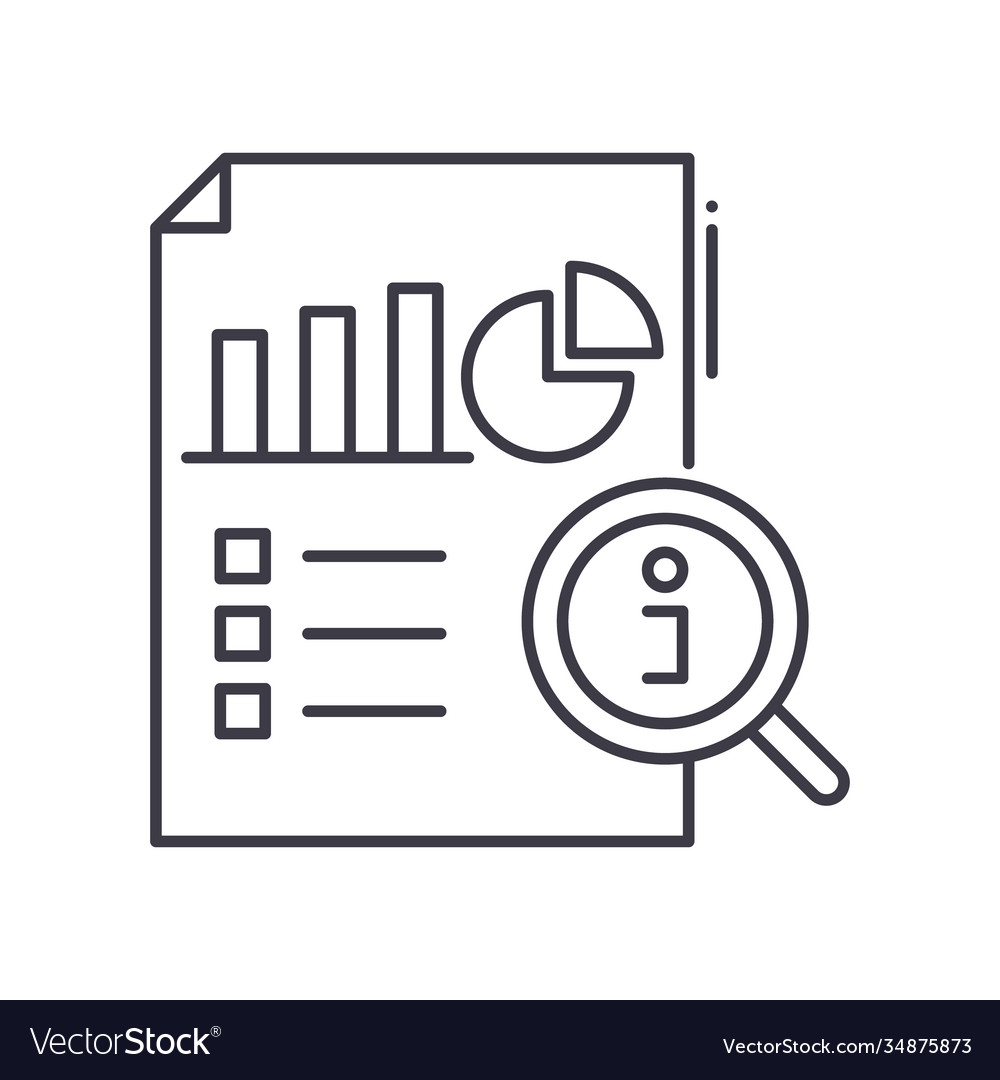 Preliminary analysis icon linear isolated vector image Preliminary analysis icon linear isolated