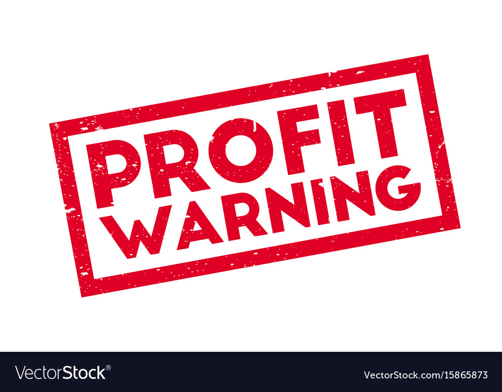 Profit warning rubber stamp Royalty Free Vector Image