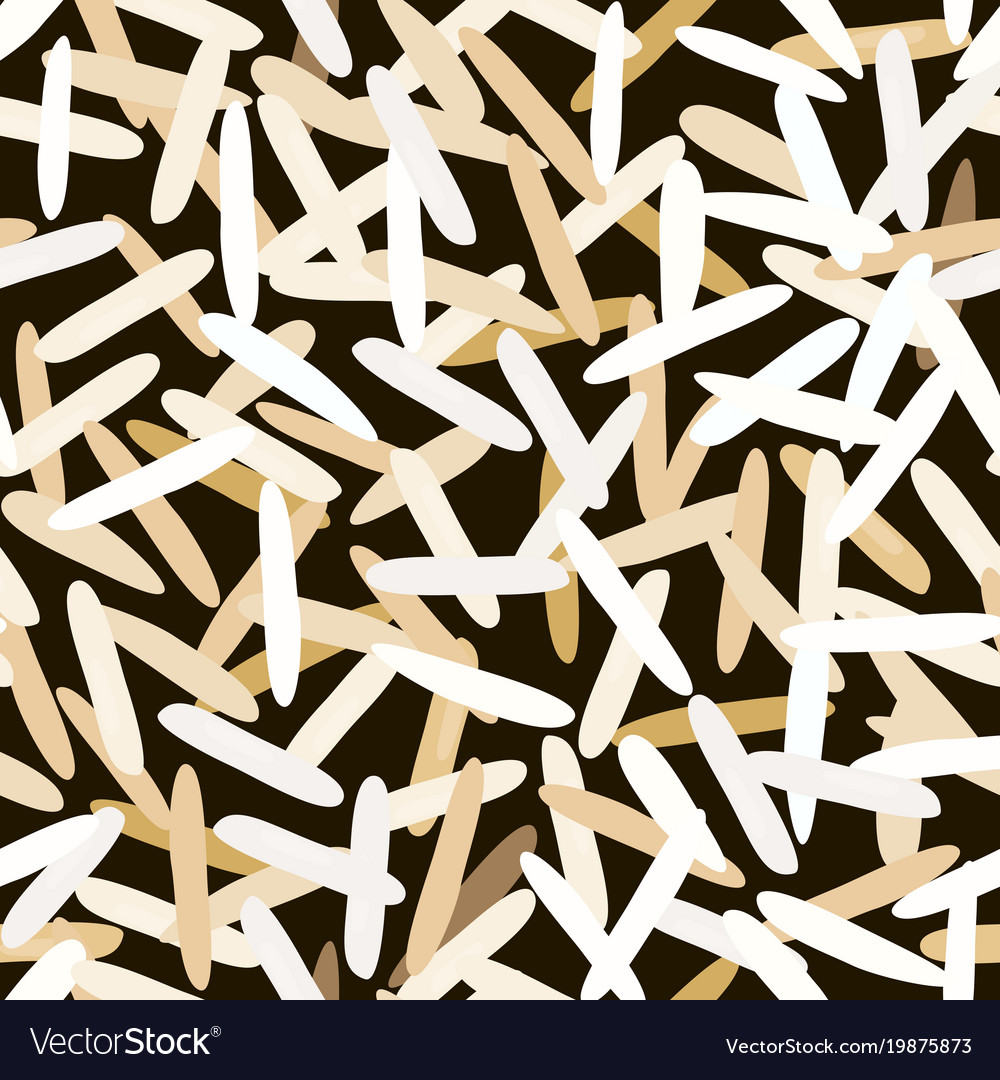 Seamless pattern different types of rice