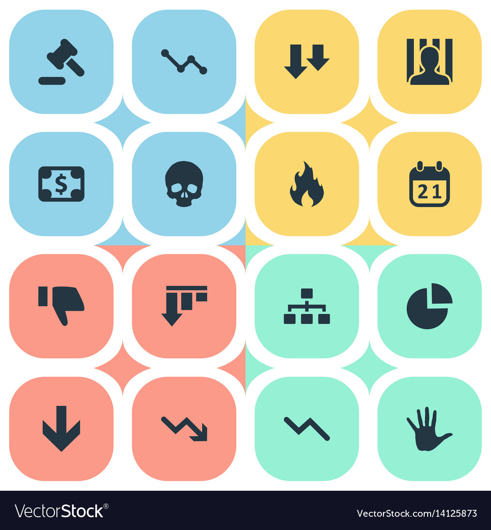 Set of simple impasse icons