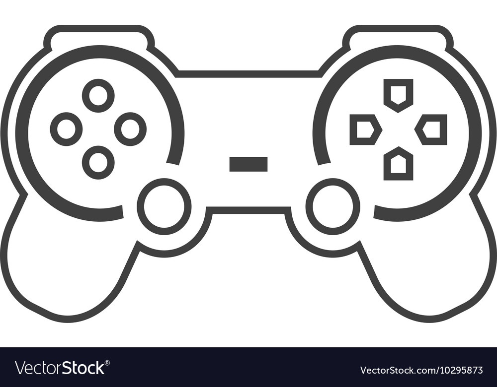 Videogame control game design Royalty Free Vector Image