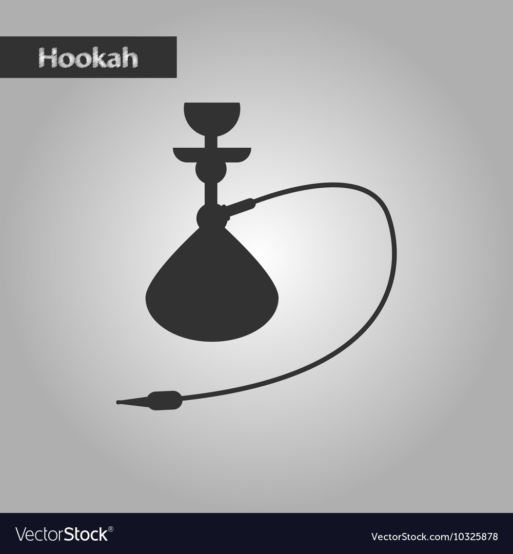 Black and white style icon eastern hookah