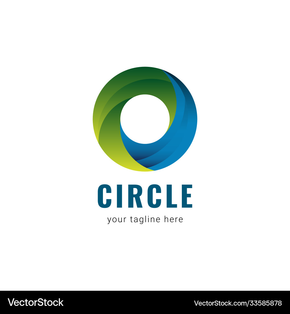 Circle logo gradient template design Royalty Free Vector