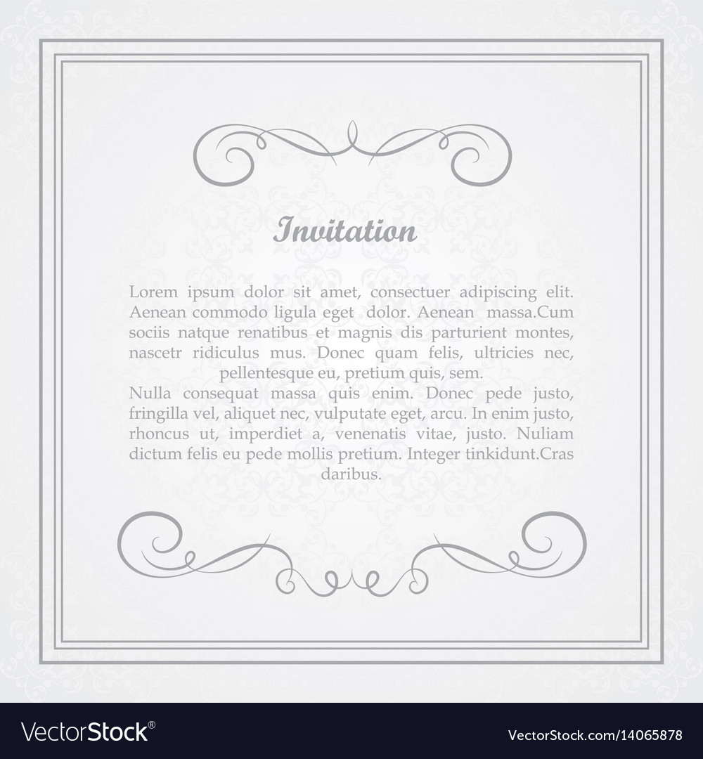 Decorative frame elegant element