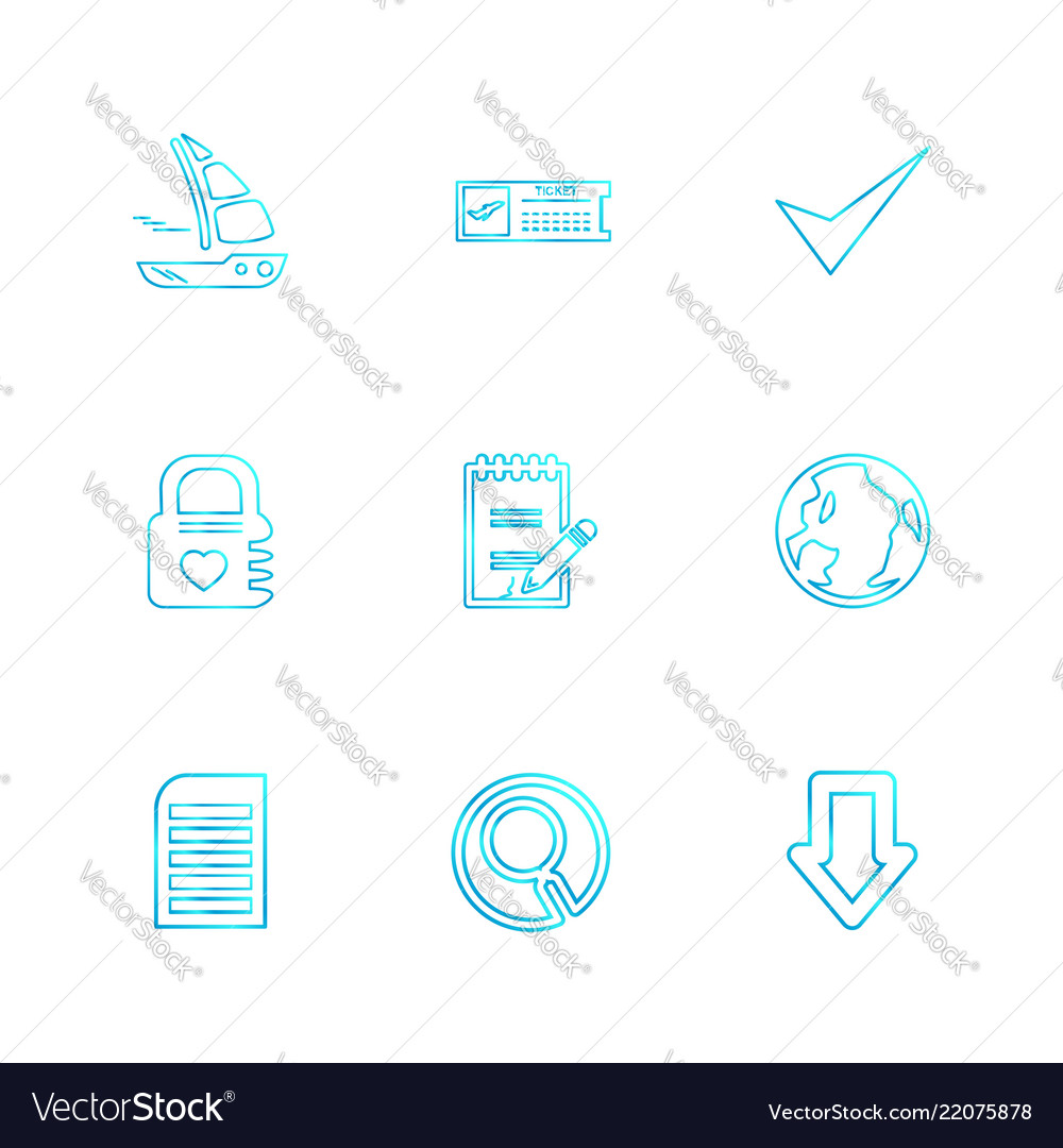 Folder files directory search code eps icons