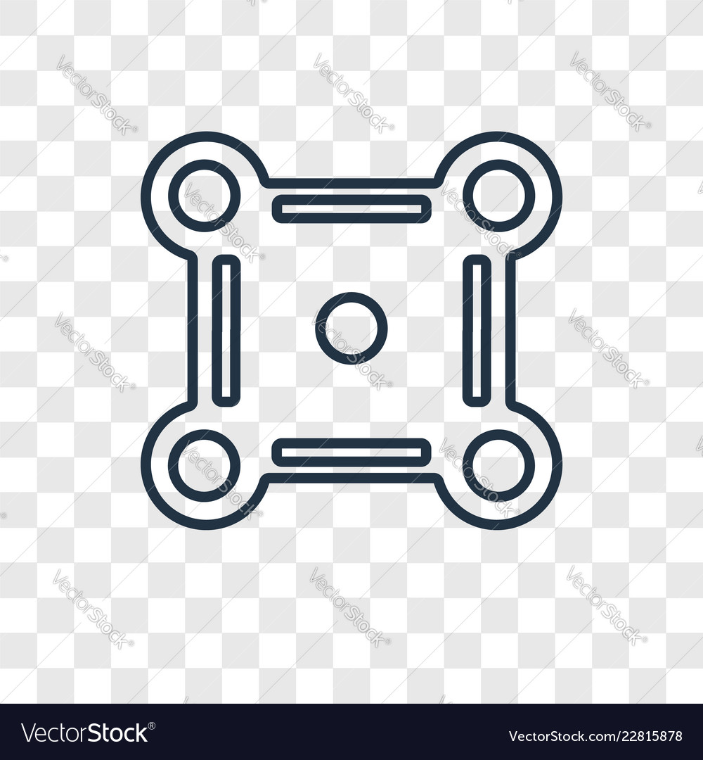 Frame concept linear icon isolated on transparent Vector Image Frame concept linear icon isolated on transparent