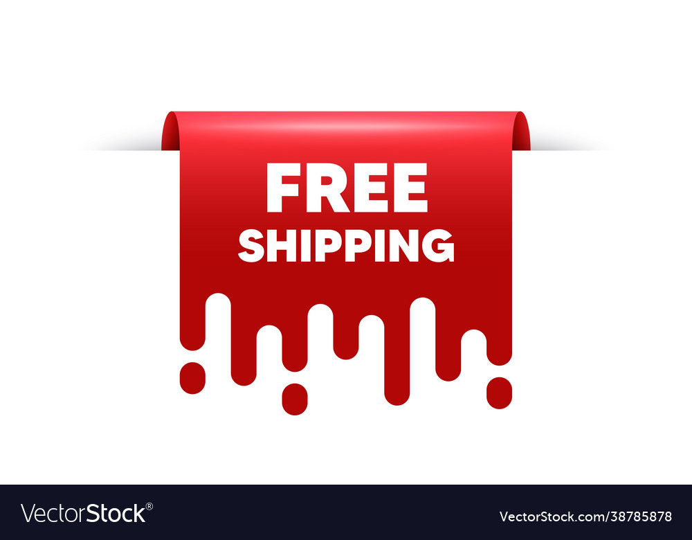 Free shipping text delivery included sign vector image
