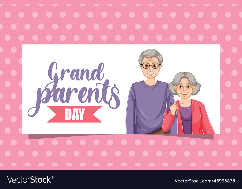 Happy grandparent day with background Royalty Free Vector