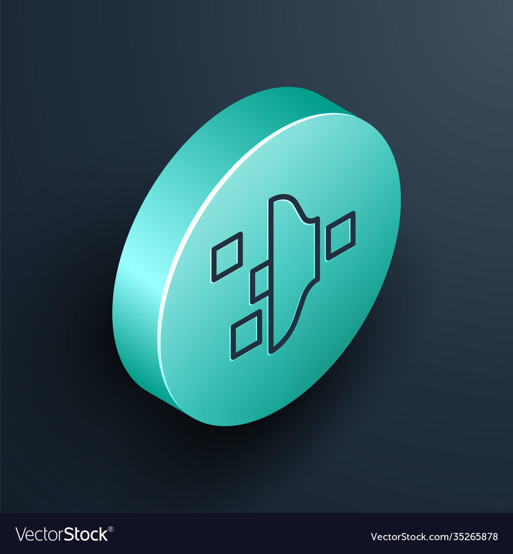 Isometric line filter setting icon isolated vector image Isometric line filter setting icon isolated