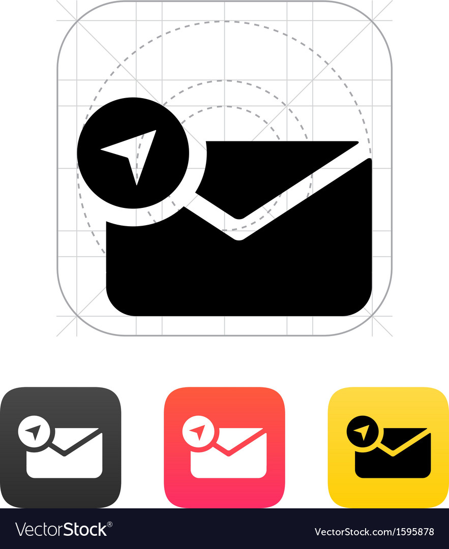 Mail Icon - Envelope and Location