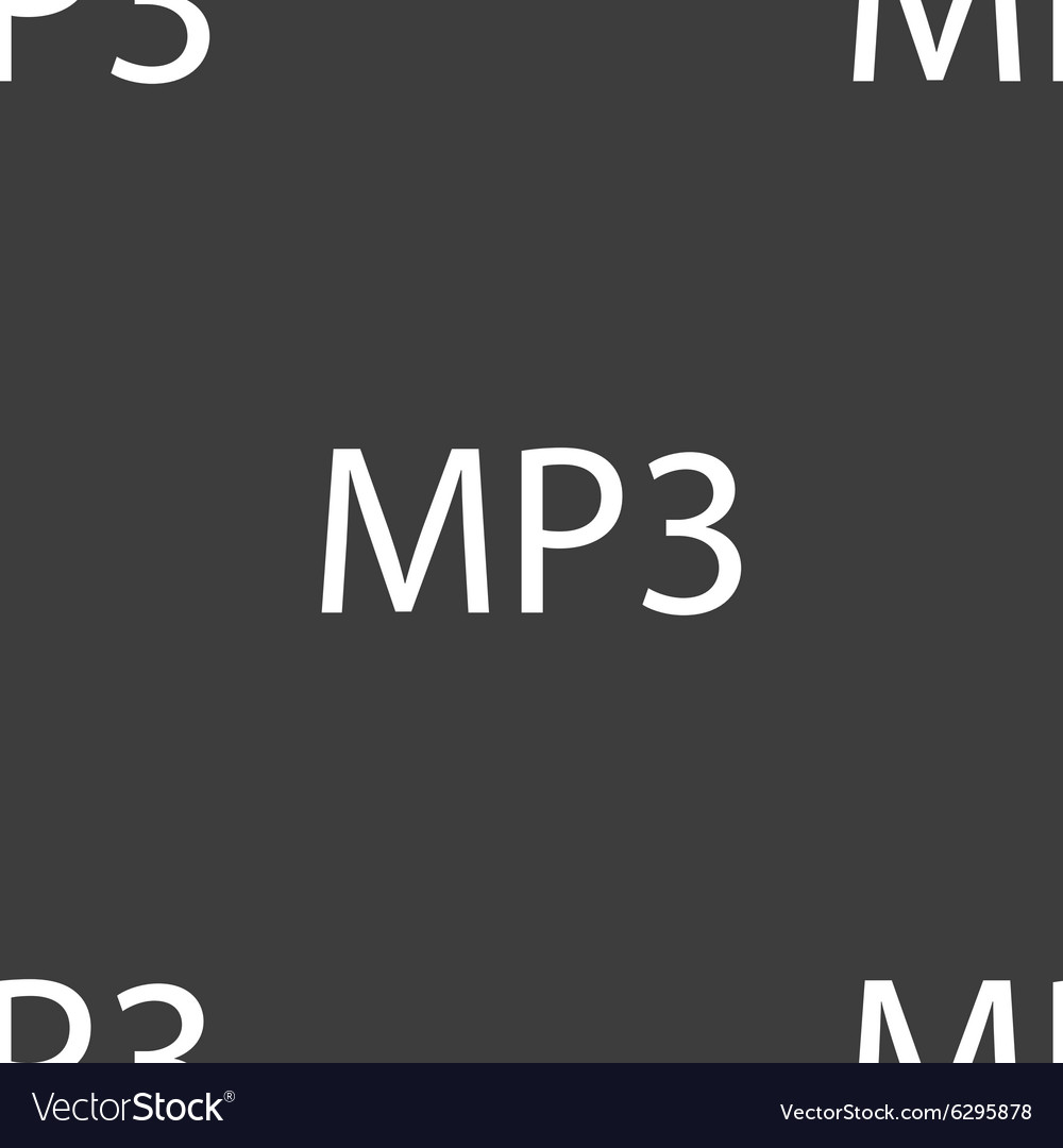 Mp3 music format sign icon musical symbol seamless