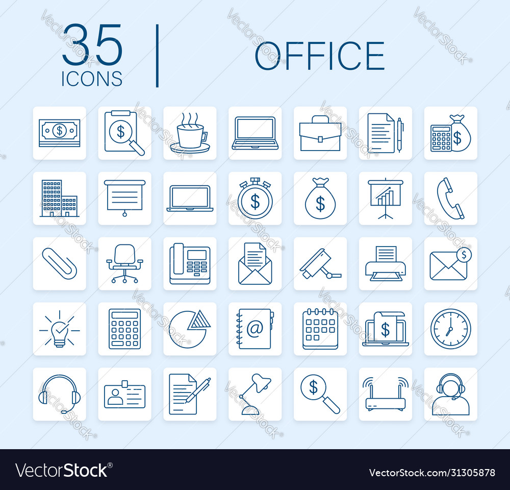 Büro-Icon Web-Set tolles Design