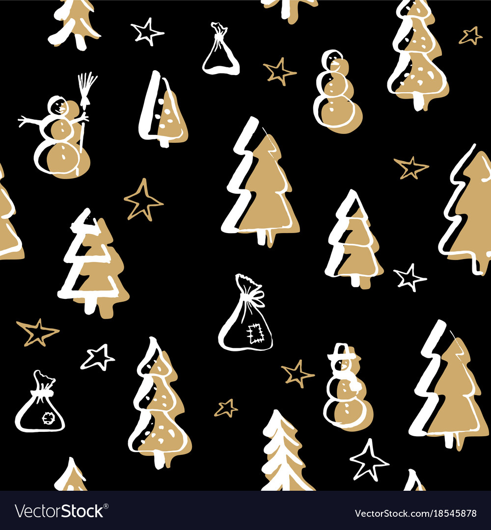 Scandinavian seamless pattern of christmas Vector Image