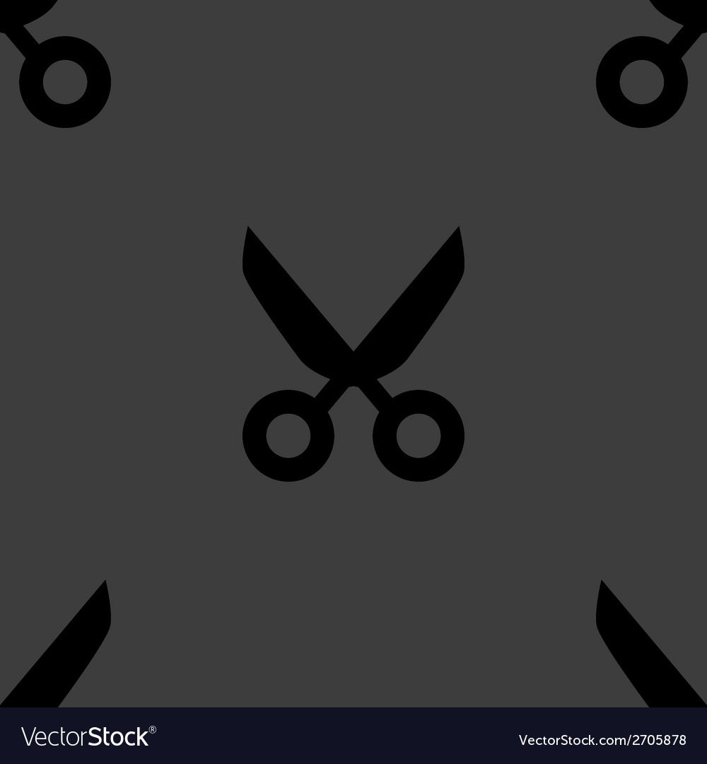 Scissors web icon flat design seamless pattern