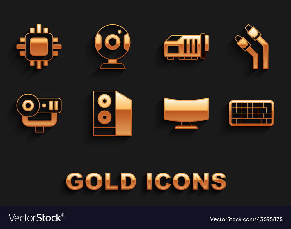 Set case of computer lan cable network internet vector image Set case of computer lan cable network internet