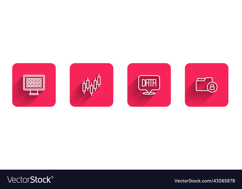 Set line binary code browser with stocks market
