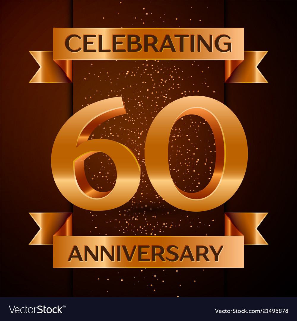 Sixty years anniversary celebration design banner