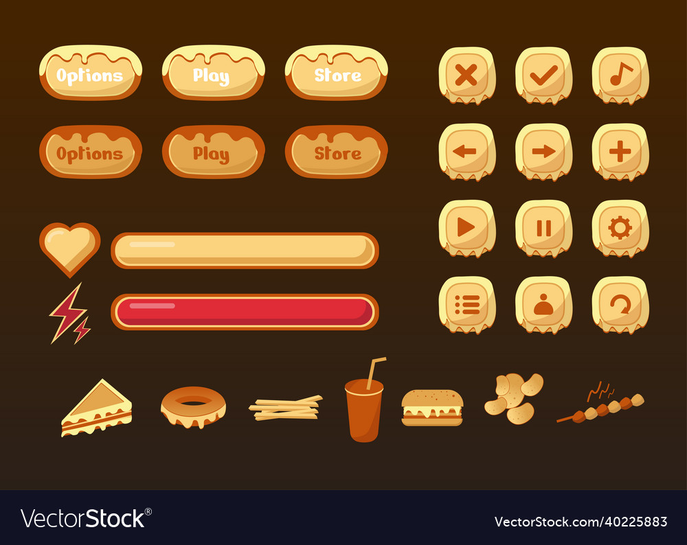 Design for complete set of selection button game