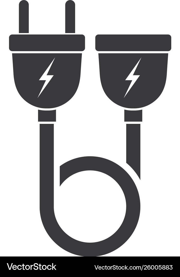 Electric socket plug Royalty Free Vector Image
