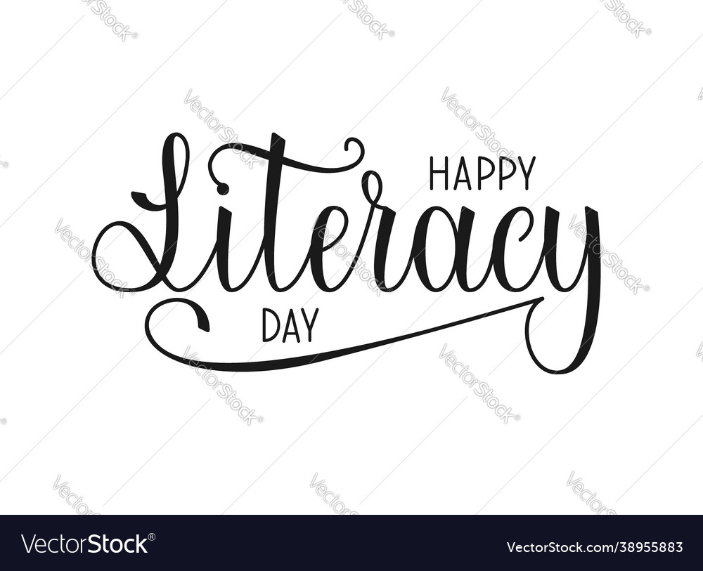 Handwritten lettering for happyl literacy day